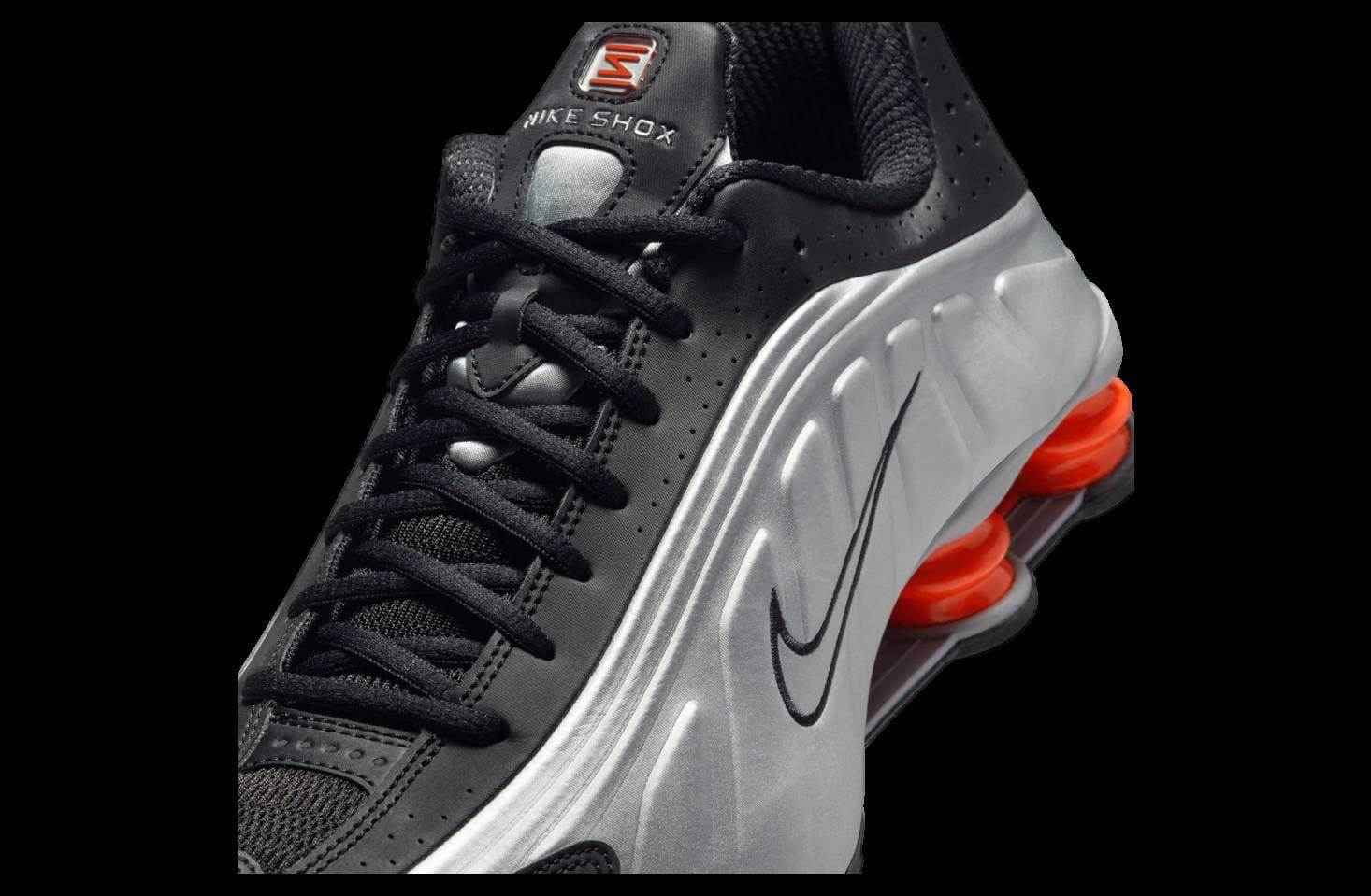 The Nike Shox R4 Metallic Silver / Red release photo 7