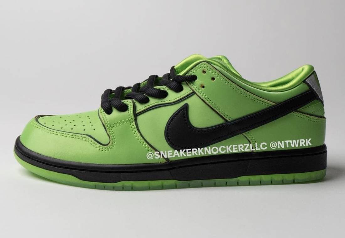 The Powerpuff Girls x Nike SB Dunk Low Buttercup Nike release photo