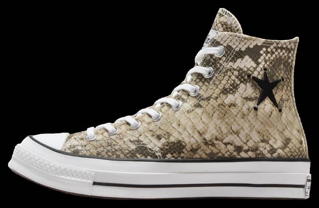 The Stussy x Converse Chuck 70 Snakeskin release photo