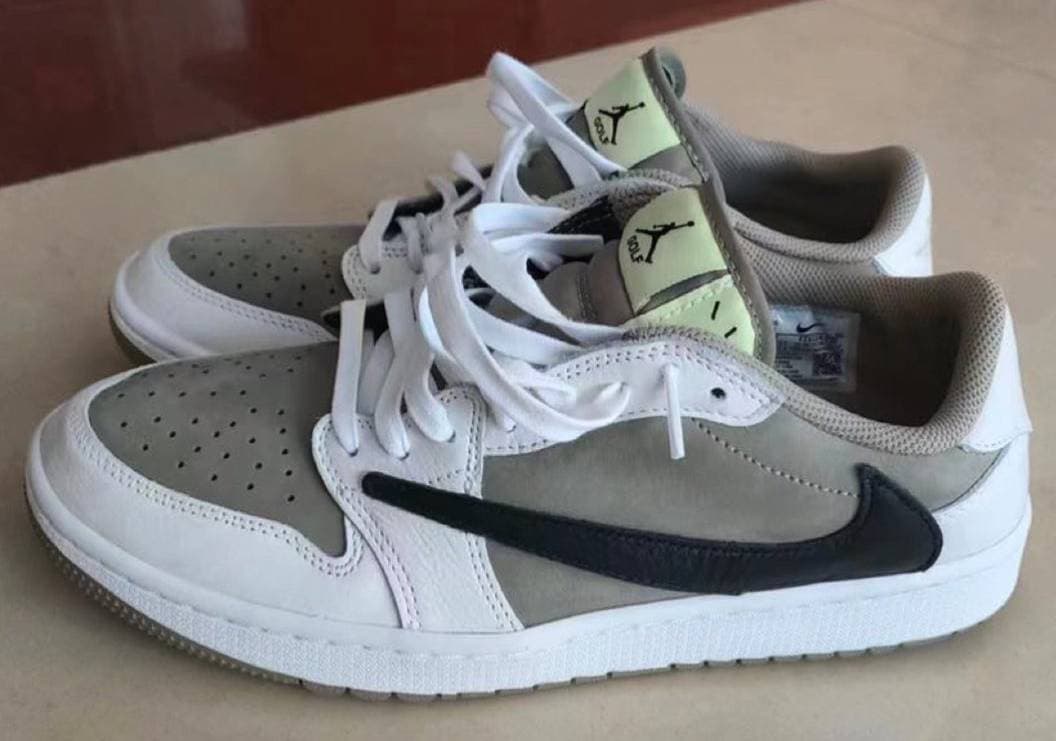 Travis Scott x Air Jordan 1 Low Golf Neutral Olive Jordan release photo