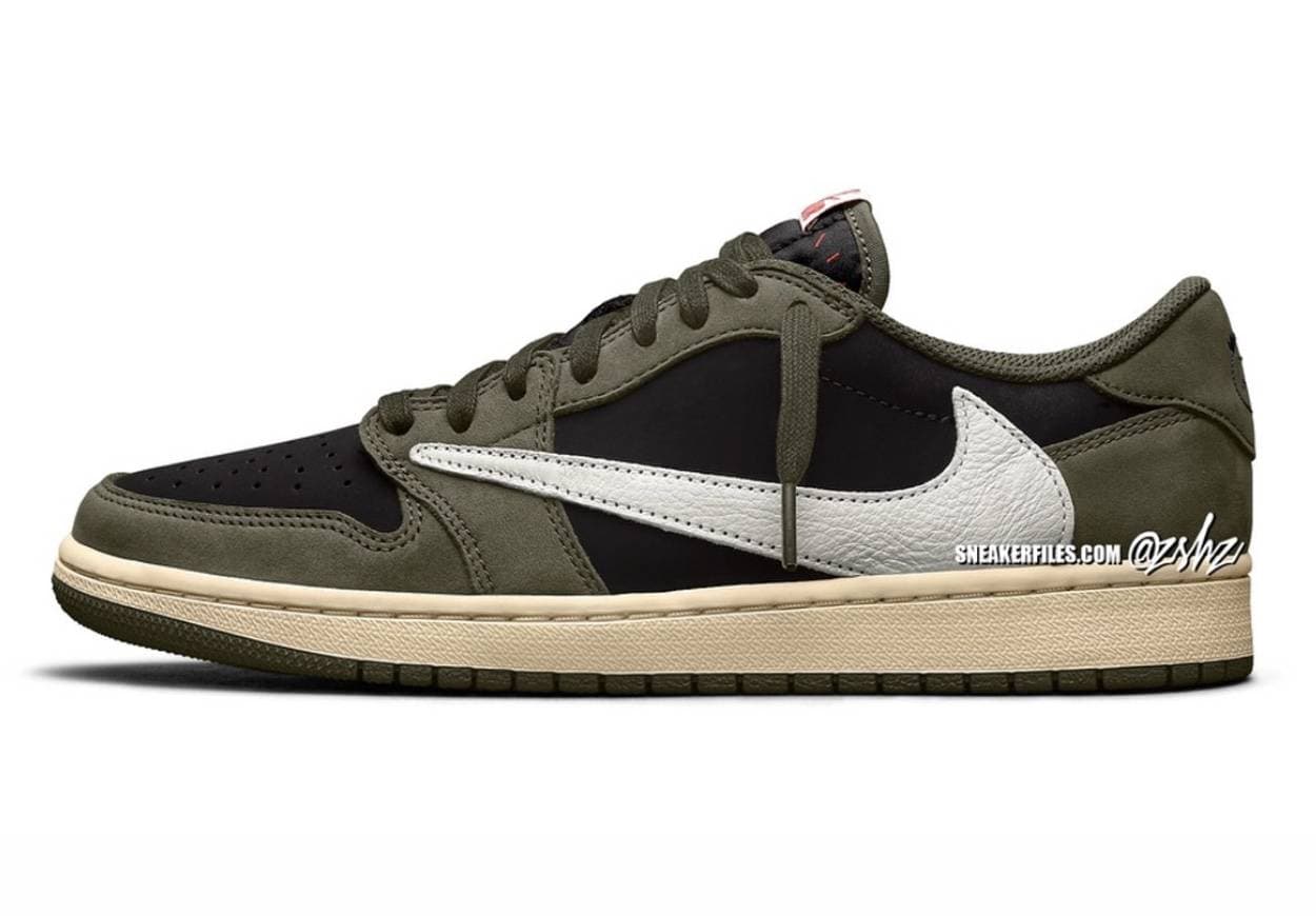 Travis Scott x Air Jordan 1 Low OG Black Olive Jordan release photo