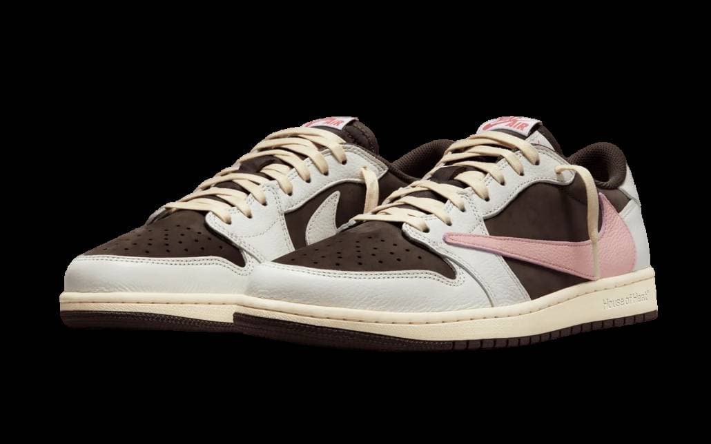 Travis Scott x Air Jordan 1 Low OG Dark Pony/Pink Oxford release photo 2