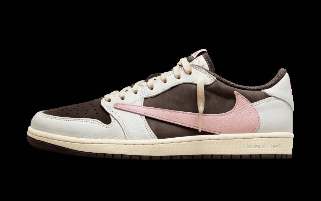 Travis Scott x Air Jordan 1 Low OG Dark Pony/Pink Oxford release photo 1