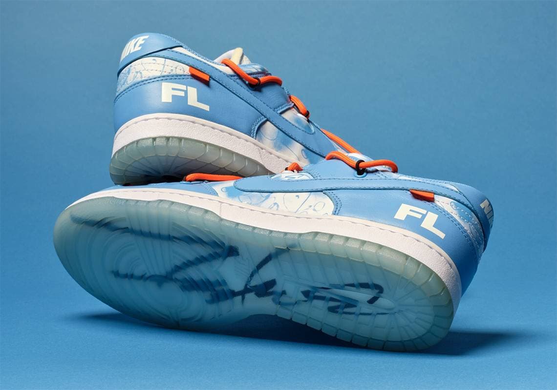 Futura x Off-White x Nike Dunk Low "Syracuse" release photo 6