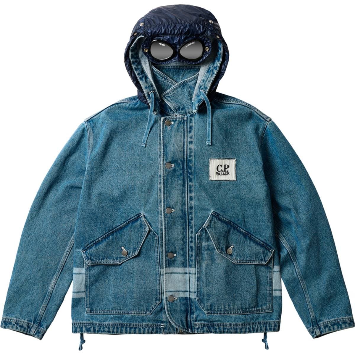 Palace C.p. Company Denim Goggle Jacket Denim release photo 1