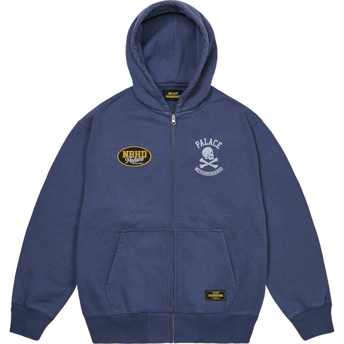 Palace Neighborhood Skull Zip Hood Navy release photo 1