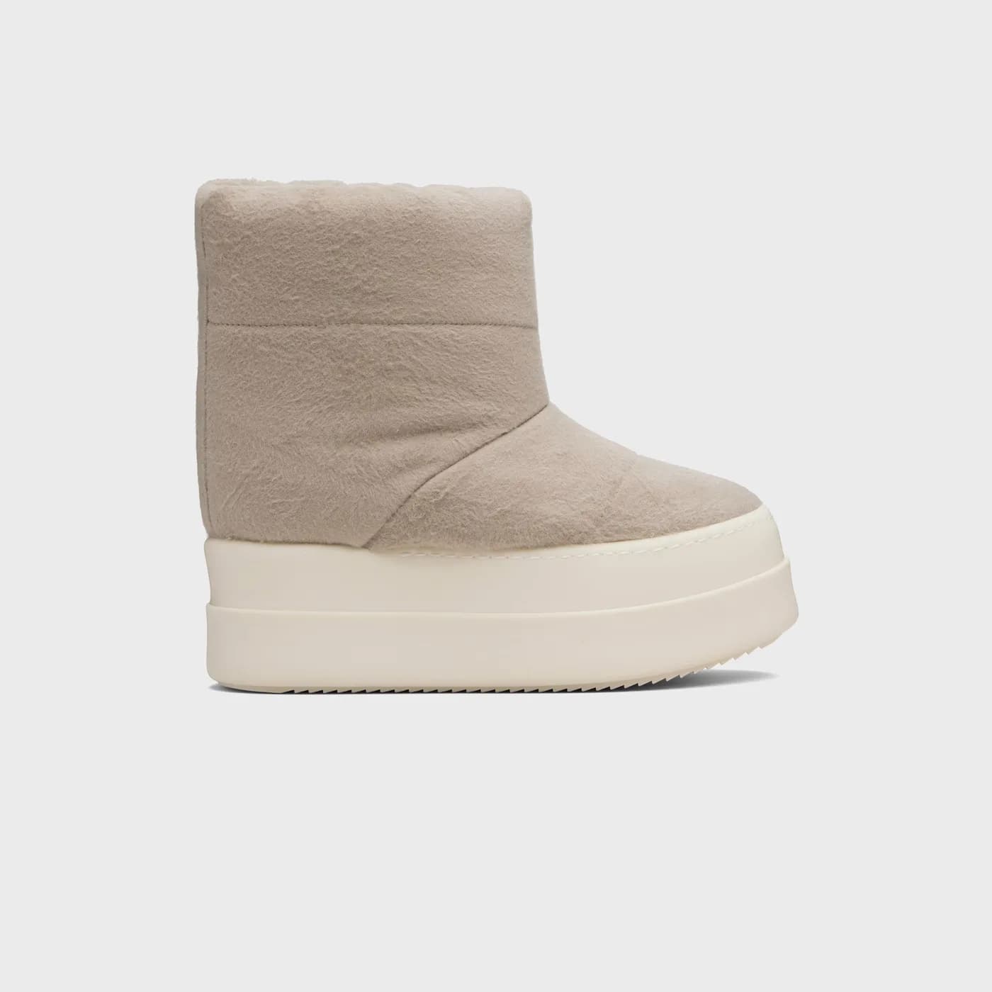 Rick Owens WMNS DRKSHDW Taupe Concordians Mega Bumper Low Lunar Boots - Dirty Pearl / Milk / Milk release photo 1