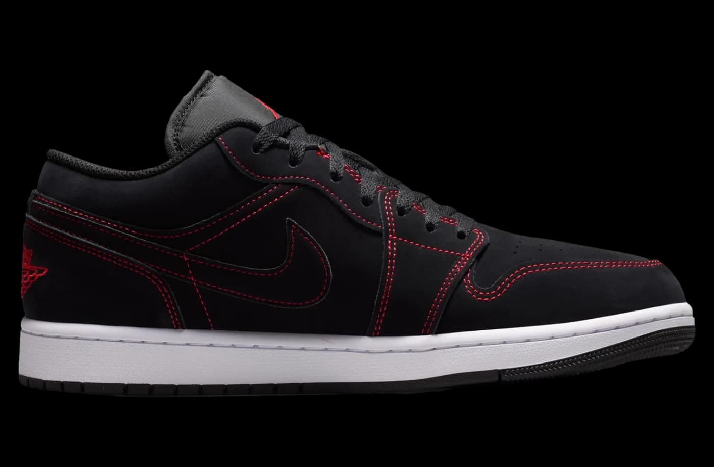 Air Jordan 1 Low Black / White / University Red release photo 3