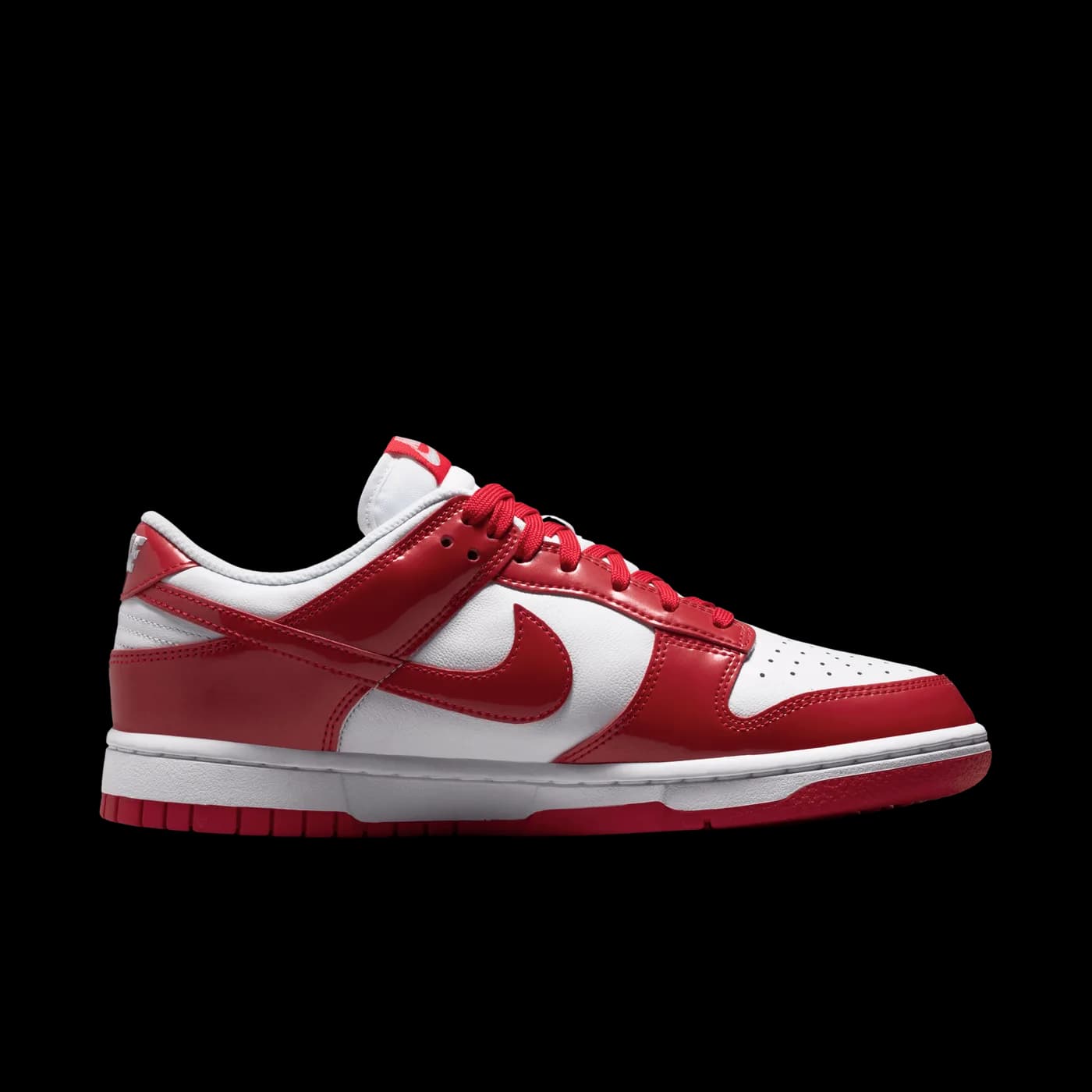 Nike Dunk Low SE Patent White University Red (W) release photo 4