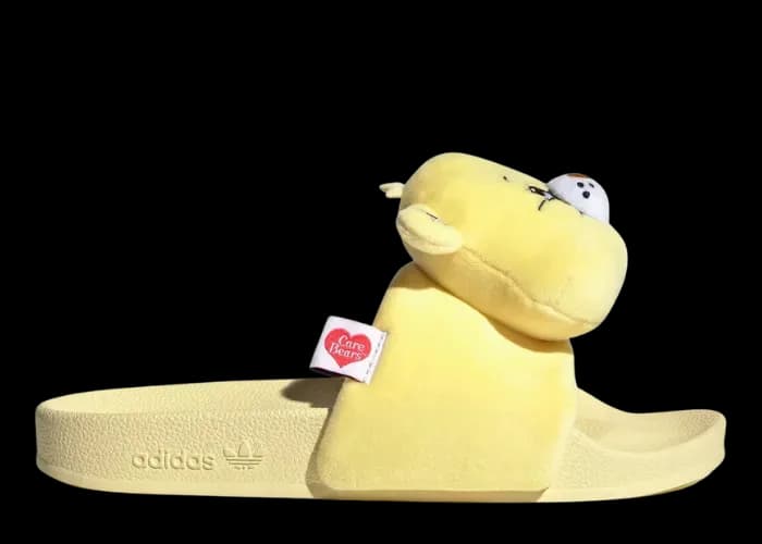 adidas Adilette Slide Care Bears Preloved Yellow release photo 1