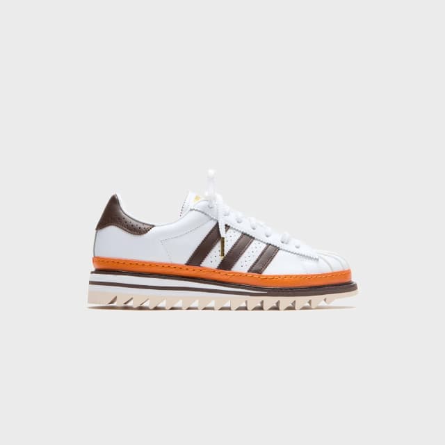 adidas x CLOT Superstar - Cloud White / Coffee / Unity Orange adidas release photo