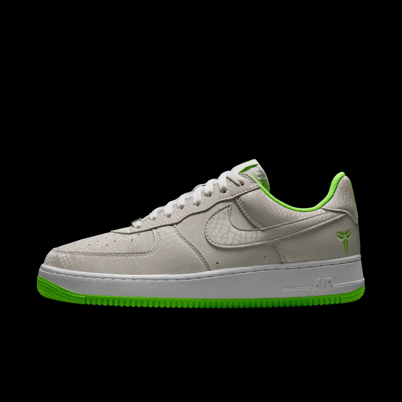 Nike Kobe Air Force 1 Low Vast Grey Electric Green release photo 2