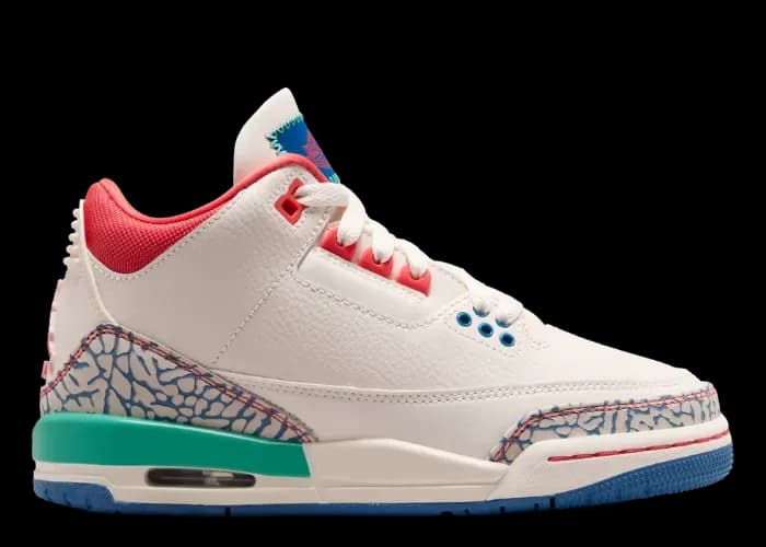 Air Jordan 3 Retro Chalk Track Red (GS) release photo 1