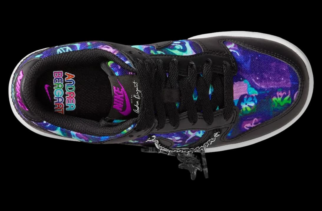 Andrea Bergart x Nike Dunk Low GS Black / Blue release photo 3