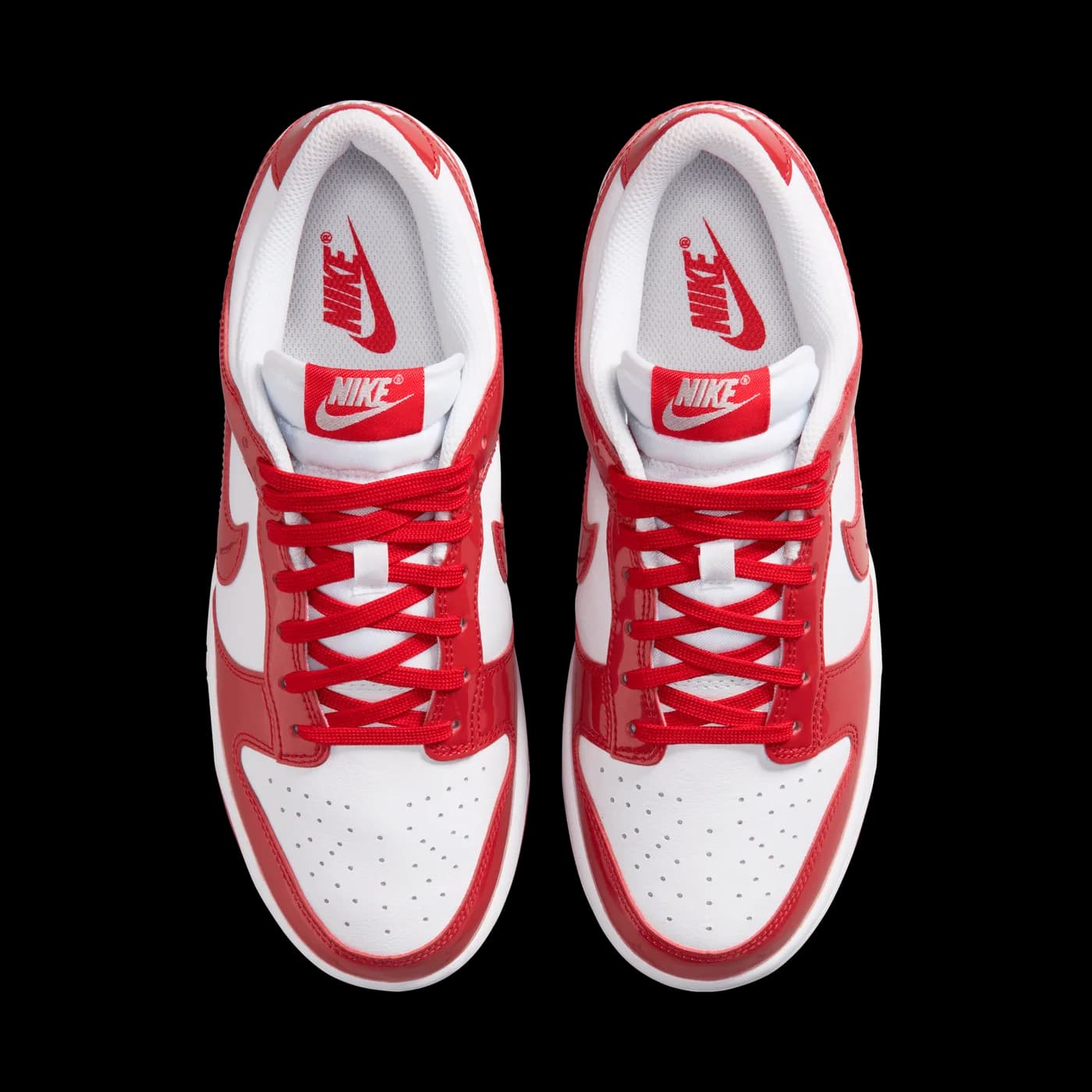 Nike Dunk Low SE Patent White University Red (W) release photo 5