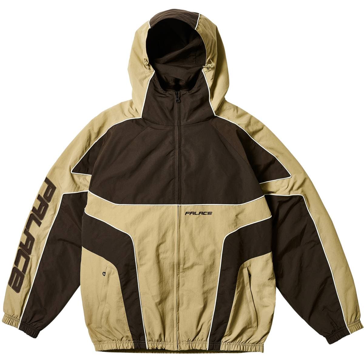 Piped Hooded Shell Jacket Brown release photo 1