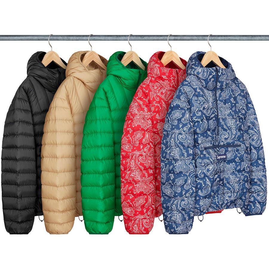 Micro Down Half Zip Hooded Pullover