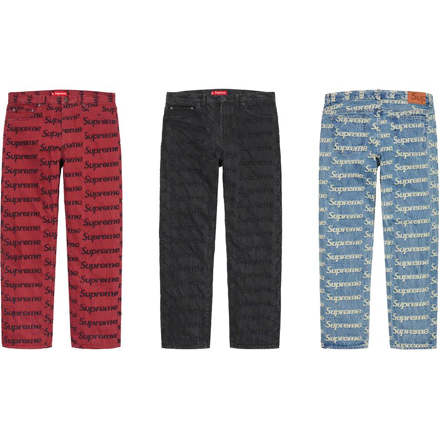 Supreme Frayed Logos Regular Jean