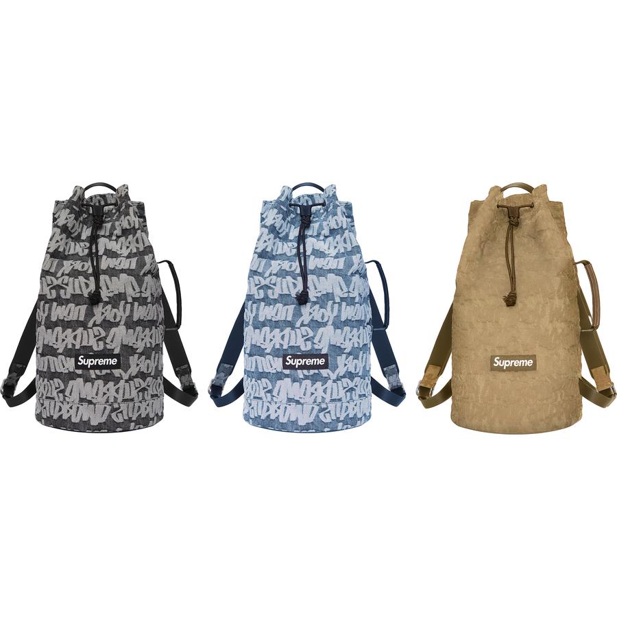 Fat Tip Jacquard Denim Backpack