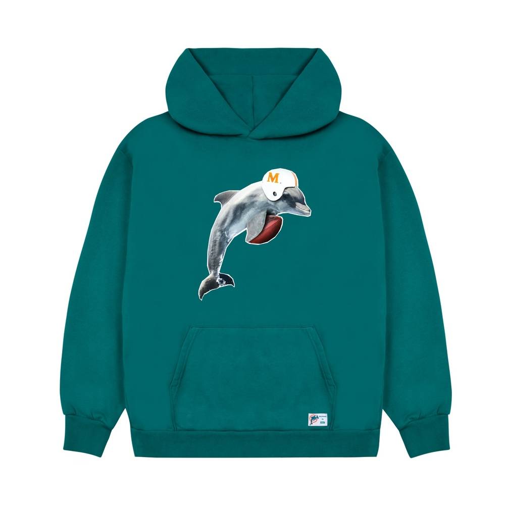 Dolphins Cutout Hoodie