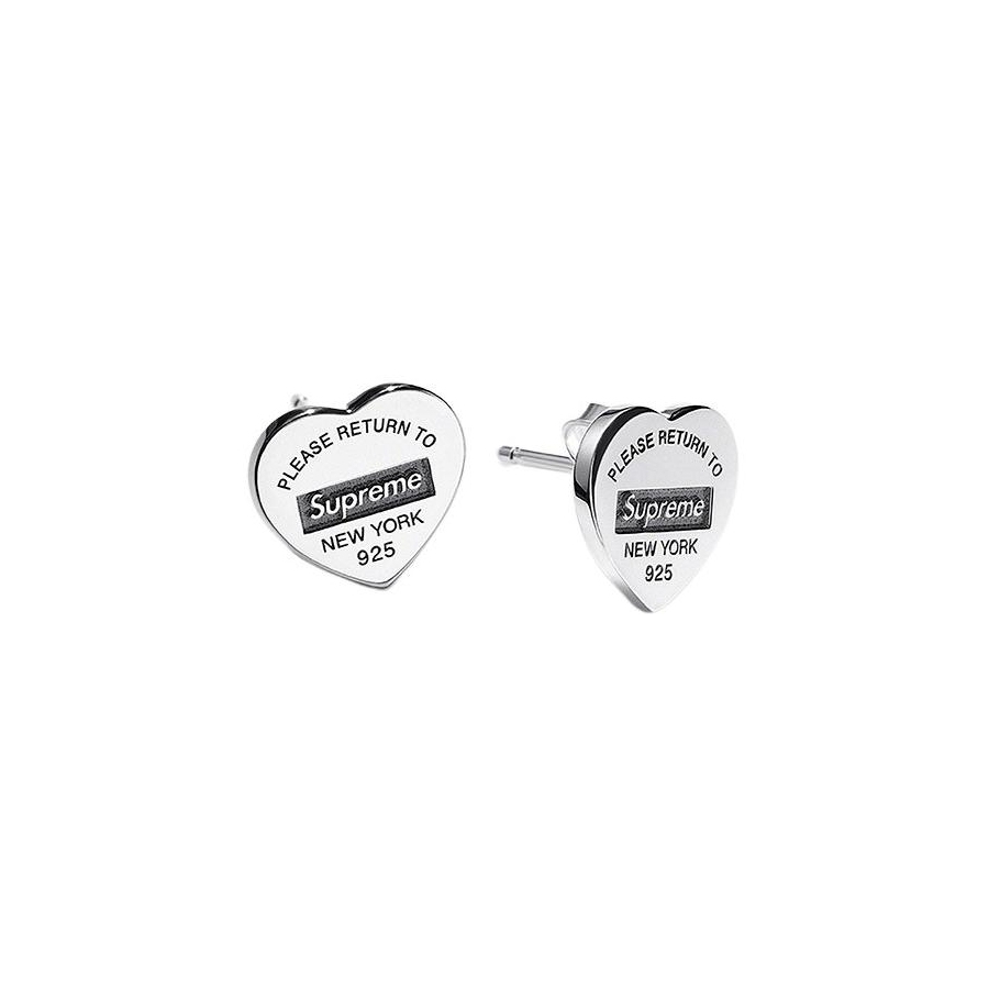 Supreme®/tiffany & Co. Return To Tiffany Heart Tag Stud Earrings (Set Of 2)