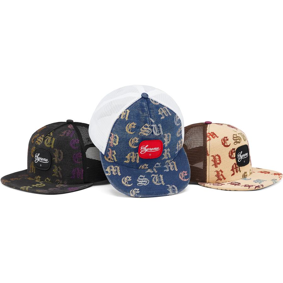 Gradient Jacquard Denim Mesh Back 5-panel