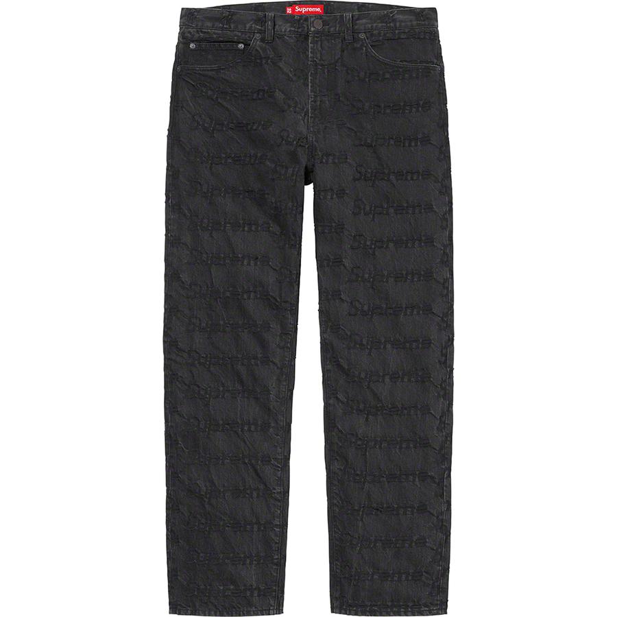 Supreme Frayed Logos Regular Jean