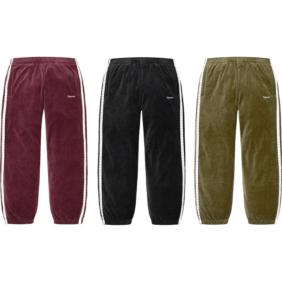 Studded Velour Track Pant