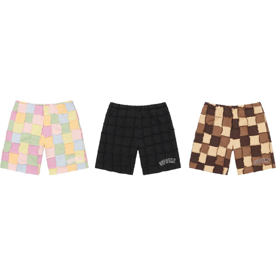 Reverse Patchwork Sweatshort