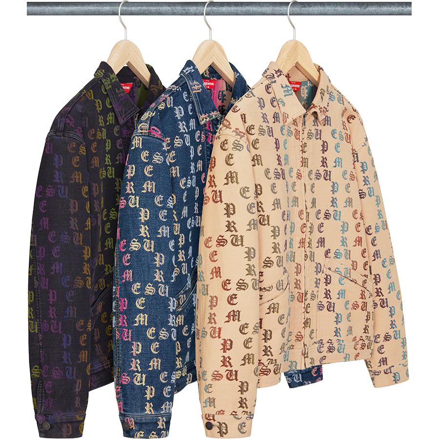 Gradient Jacquard Denim Work Jacket