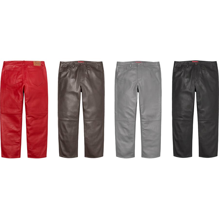 Leather 5-pocket Jean