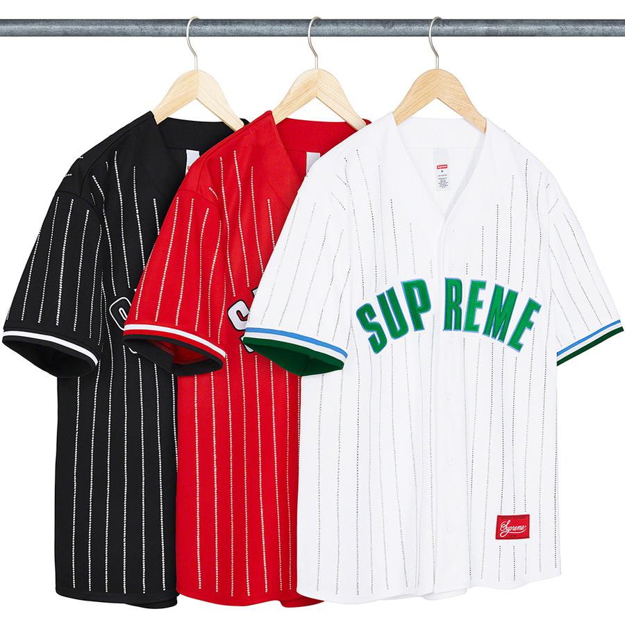 Rhinestone Stripe Baseball Jersey