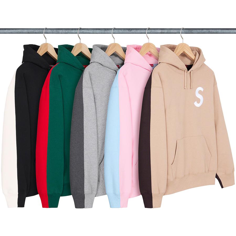 S Logo Split Hooded Sweatshirt