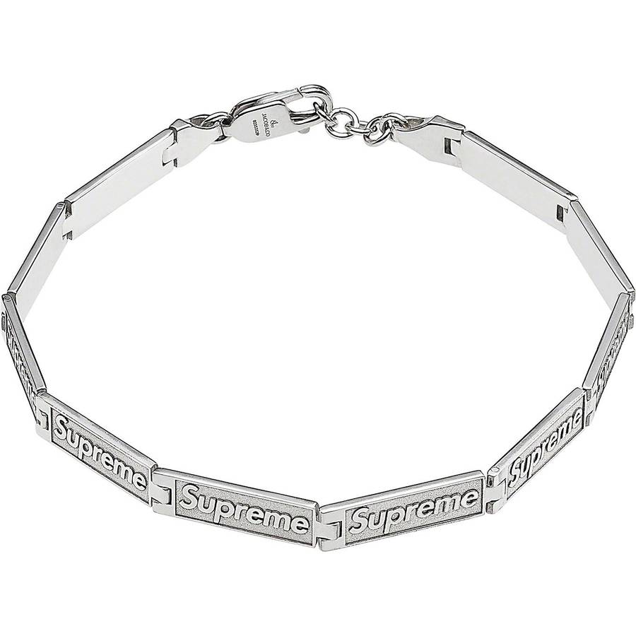 Supreme®/jacob & Co Logo Link Bracelet (Sterling Silver)
