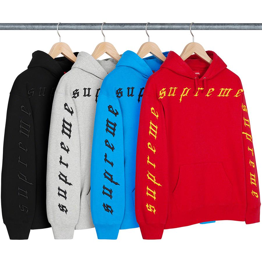Raised Embroidery Hooded Sweatshirt