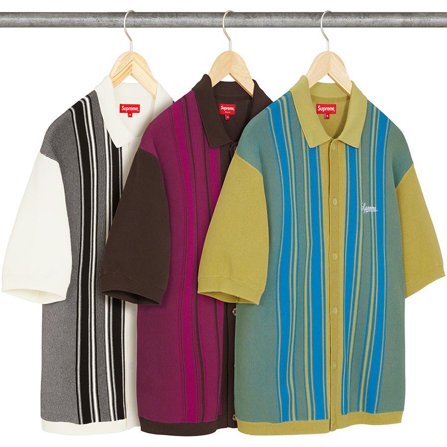 Stripe Button Up Polo