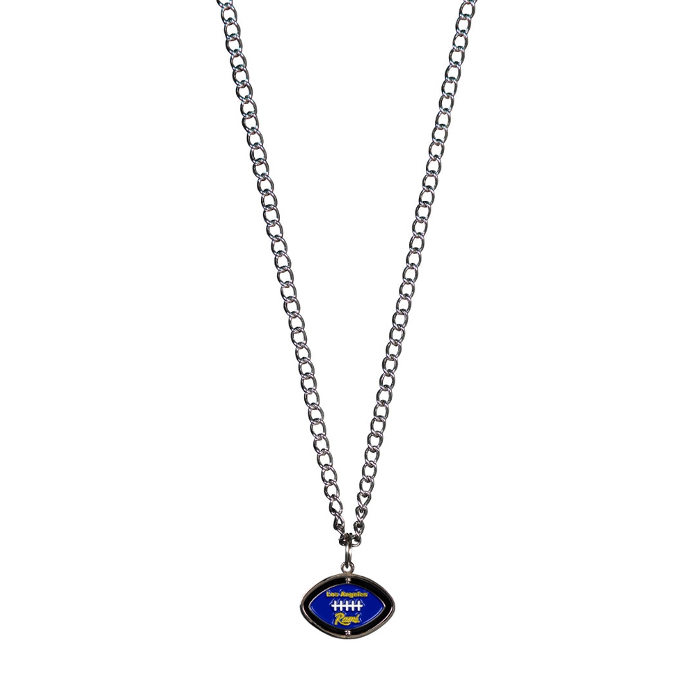 Rams Spinning Football Necklace
