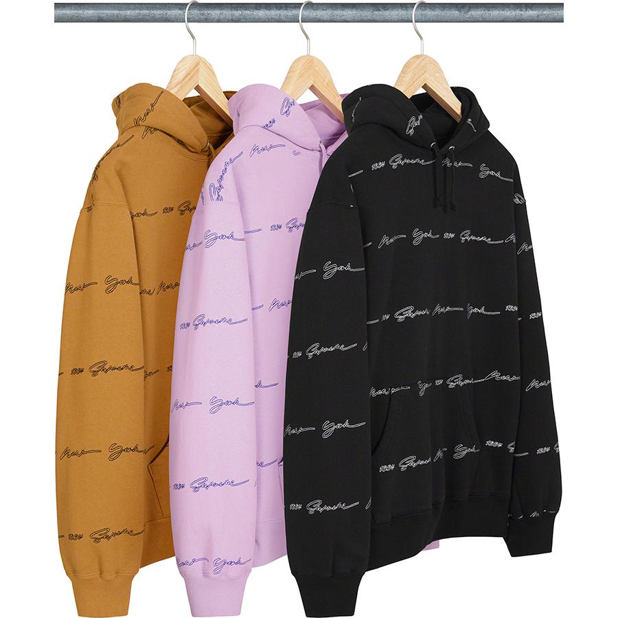 Script Stripe Hooded Sweatshirt