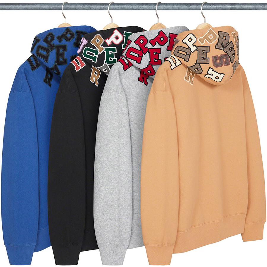 Scattered Appliqué Hooded Sweatshirt