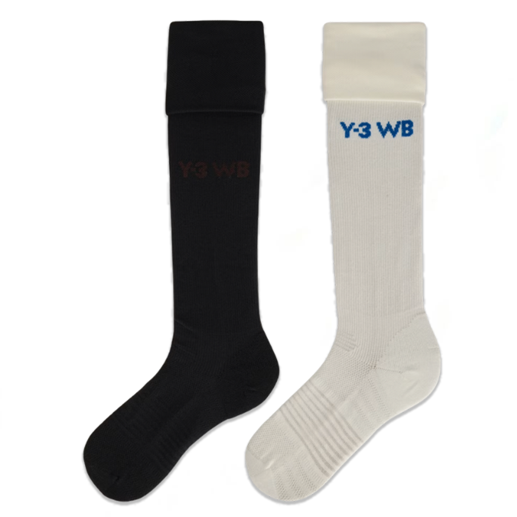 Adidas Y-3 x Wales Bonner Football Socks - Off White/Black
