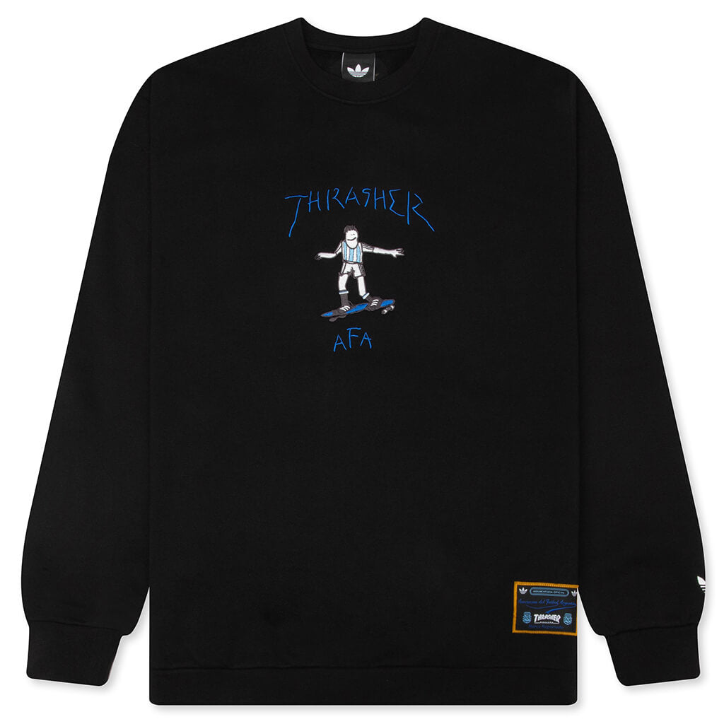 Adidas x Thrasher x AFA Argentina Crewneck 2 - Black