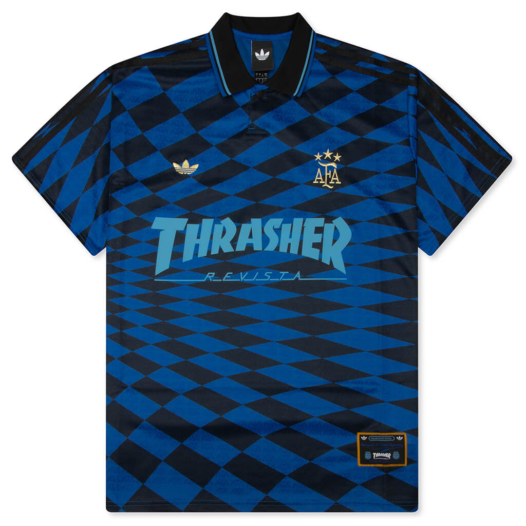 Adidas x Thrasher x AFA Argentina Jersey - Black/Blue
