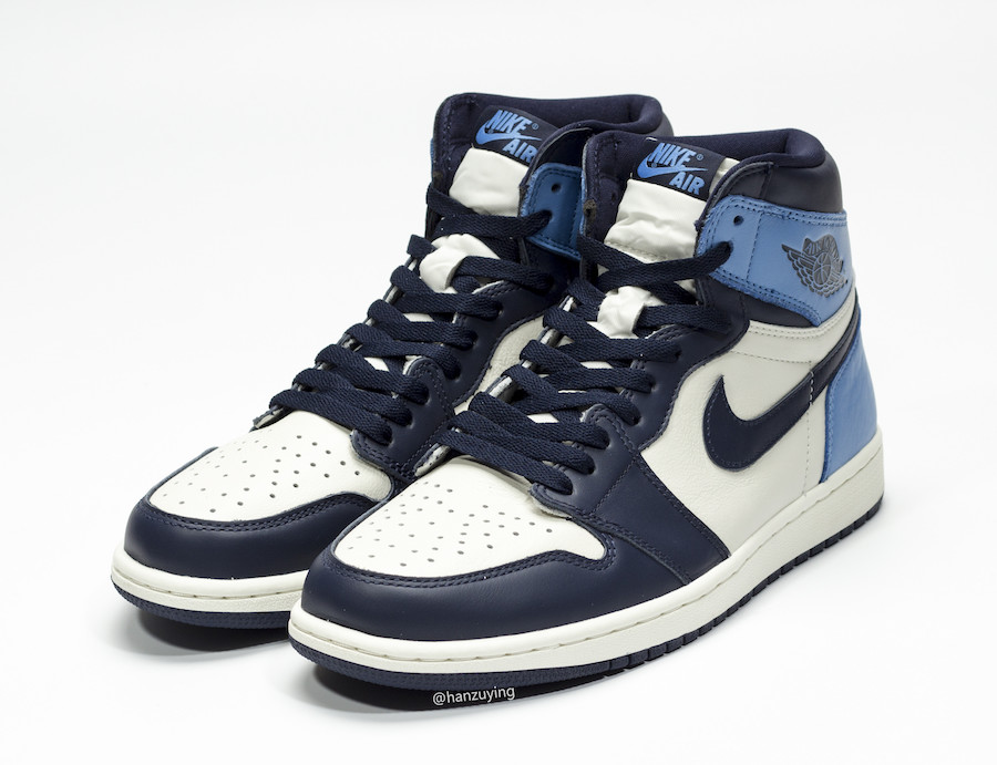 buty nike aj1 air jordan 1 retro high obsidian unc