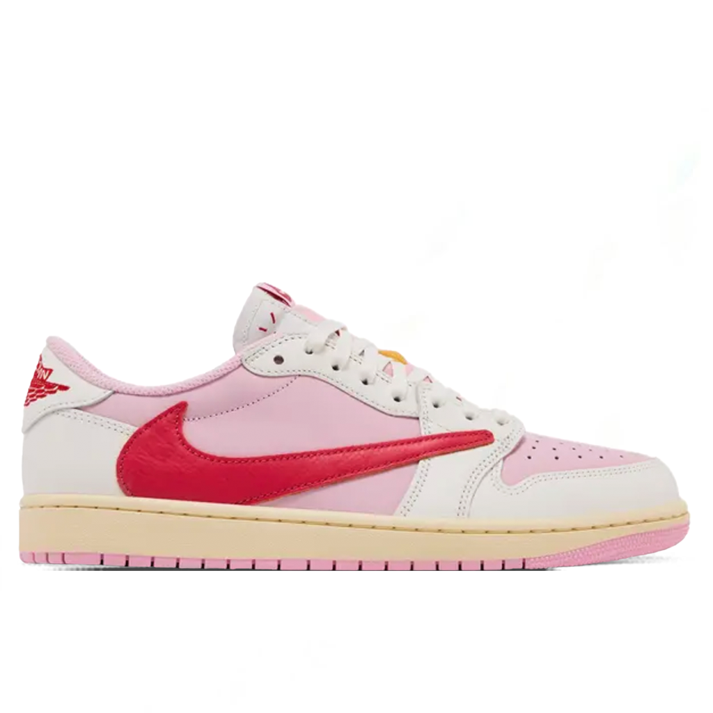 Air Jordan 1 Low x Travis Scott 'Sail Tropical Pink' - Sail/Tropical Pink/Shy Pink/Muslin