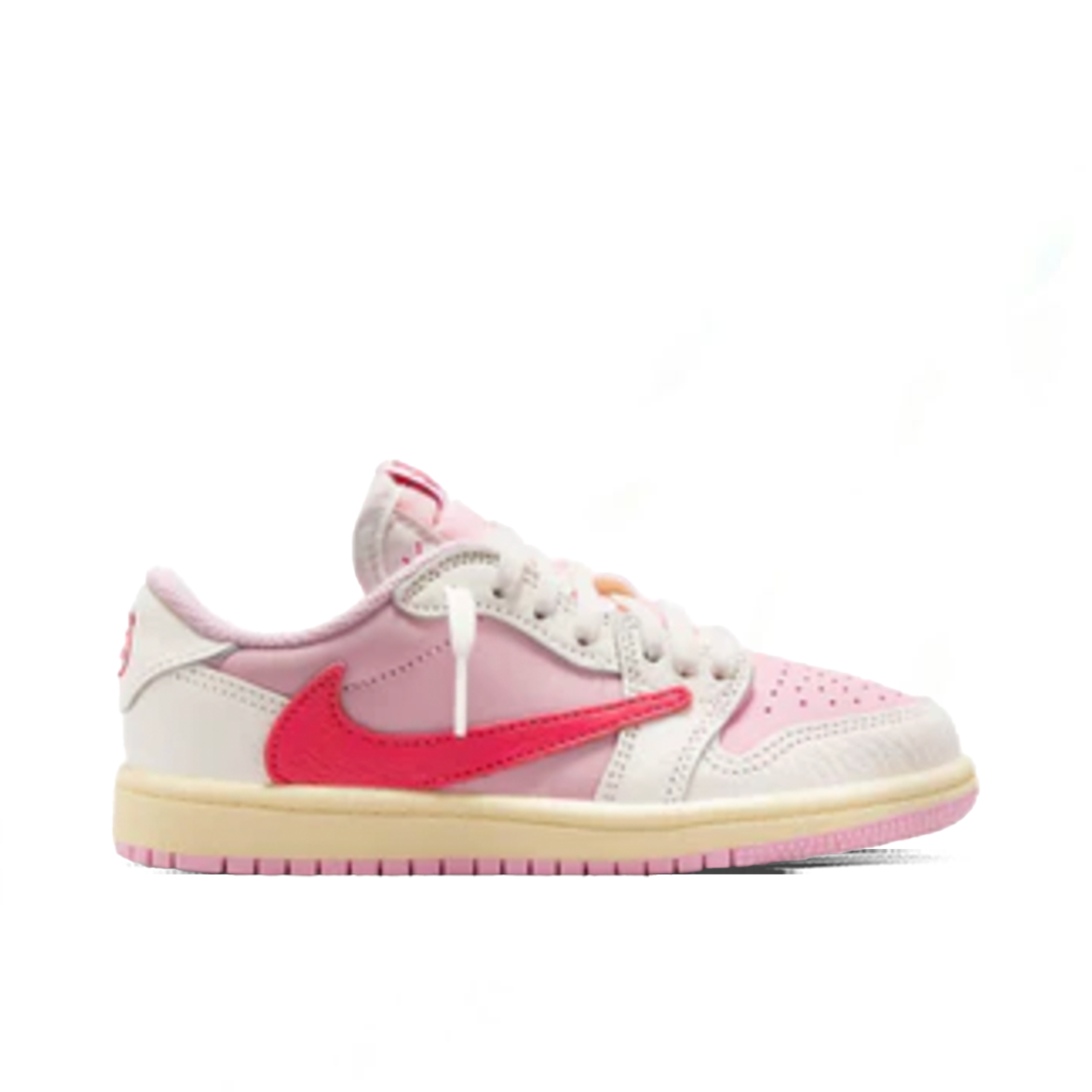 Air Jordan 1 Low x Travis Scott 'Sail Tropical Pink' (PS) - Sail/Tropical Pink/Shy Pink/Muslin