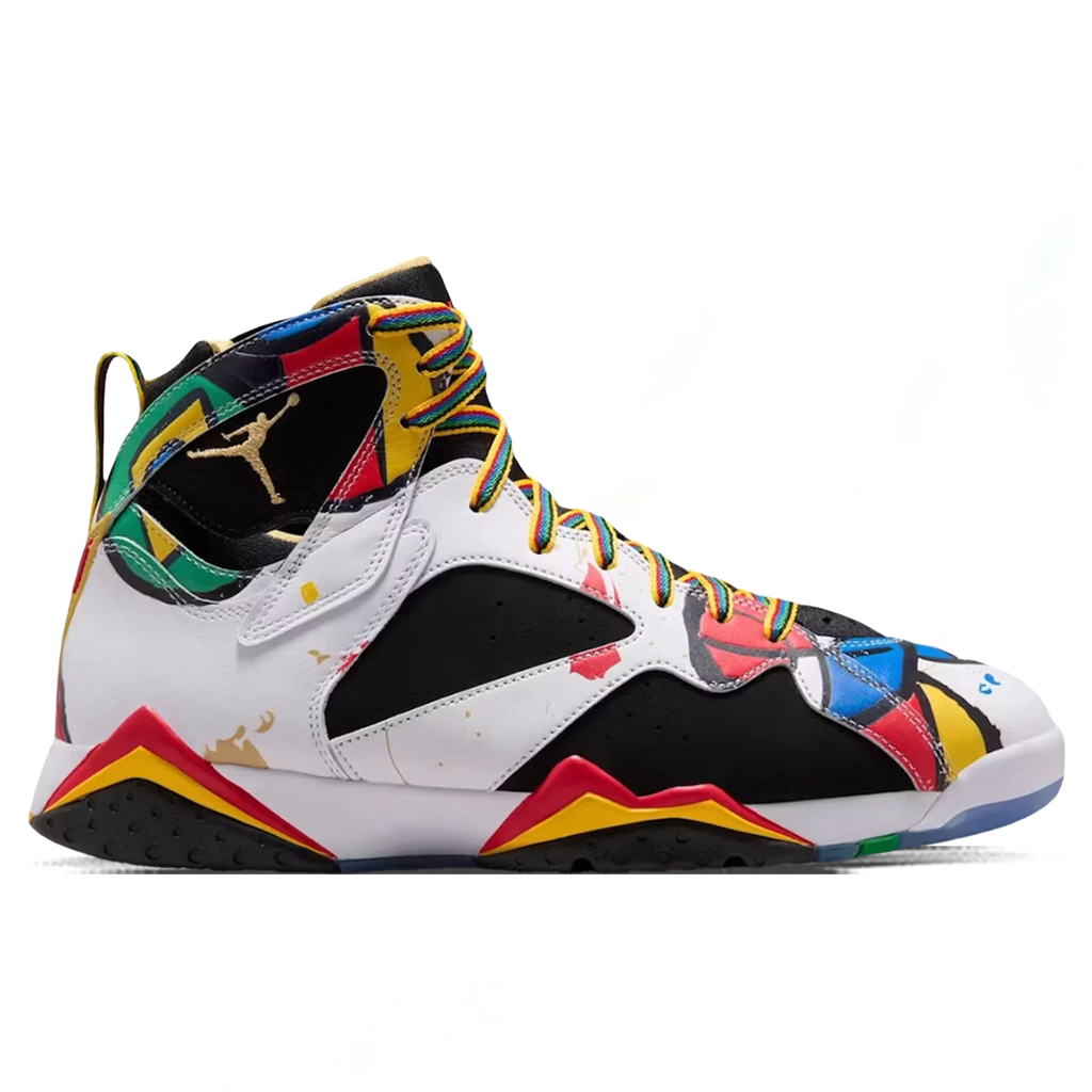 Air Jordan 7 Retro 'Miró' - White/Metallic Gold/Sport Red