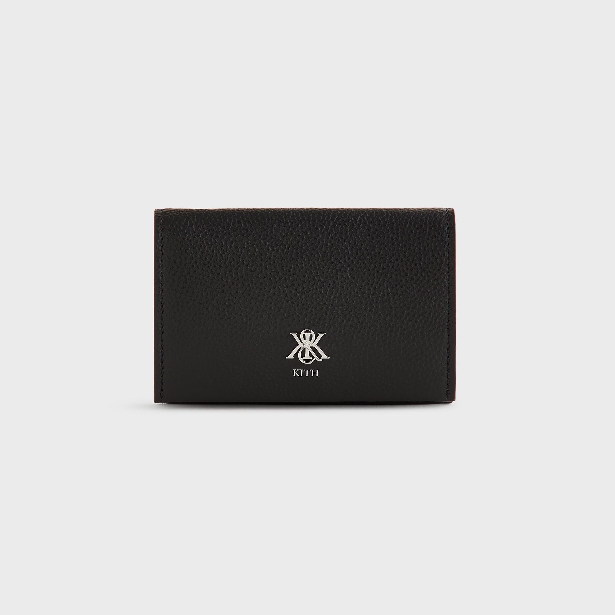 Kith Tumbled Leather Card Holder - Black