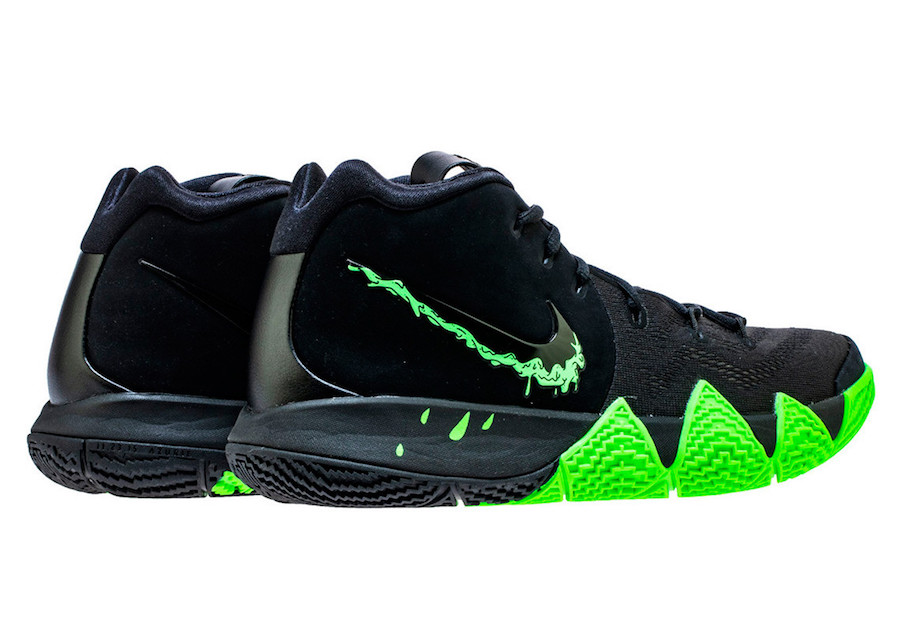kyrie 4s green and black