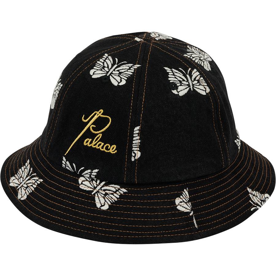 Palace Needles Denim Bucket Hat Black