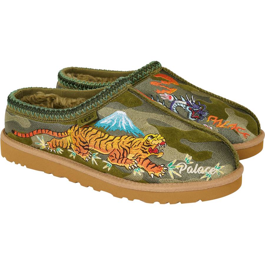 Palace Ugg Tasman Slipper Burnt Olive Camo